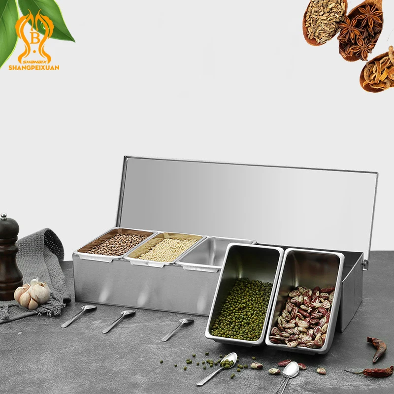 Коробочка для соуса SHANGPEIXUAN коробочка из нержавеющей стали соли сахара сыра