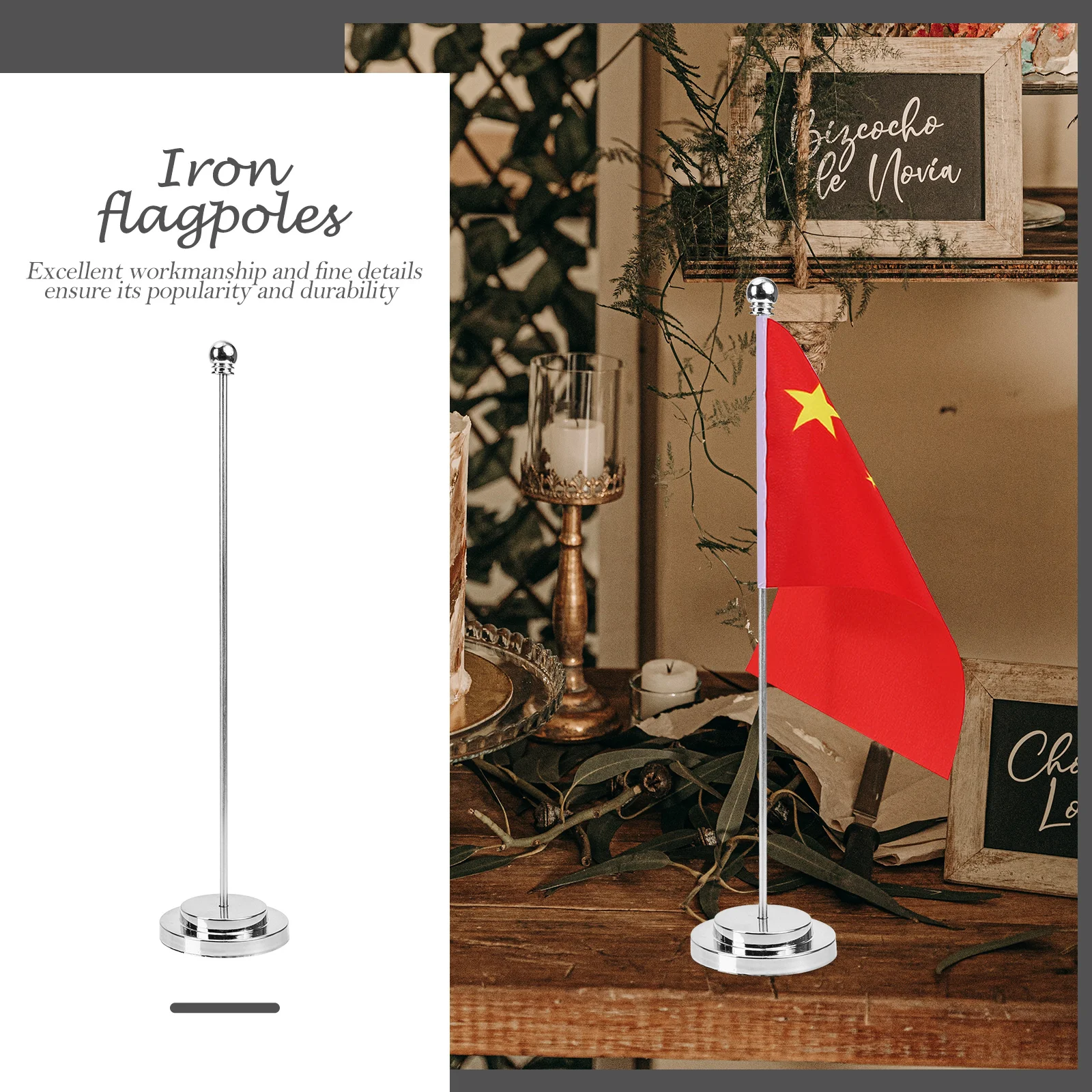 

Flag Holder Stand Pole Desk Table Mini Base Flags Stick Bracket Stands Flagpole Desktop Holders Miniature Kit Car Telescopic