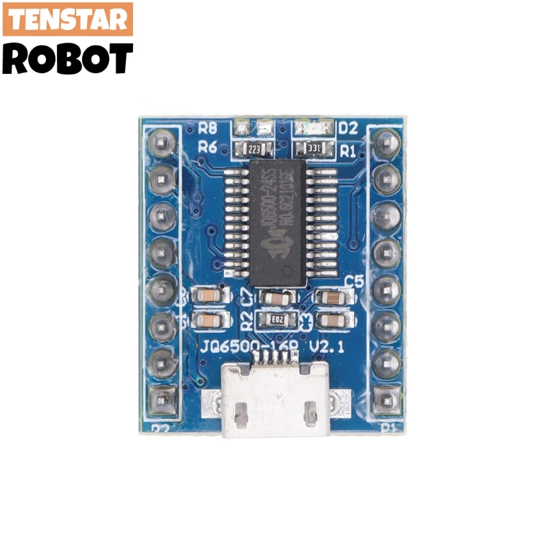 JQ6500 16 Мбит голосовой звуковой модуль USB Замена один на пять Way TTL UART MP3 стандарт голоса 16 м
