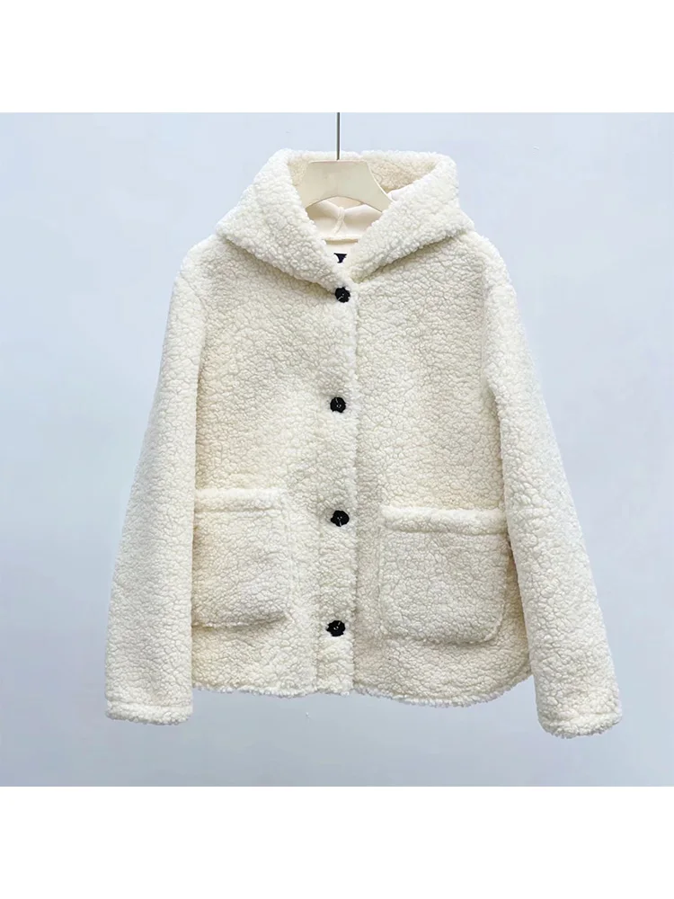 

Женская плюшевая куртка с капюшоном BM & MD & ZA, винтажная верхняя одежда с длинным рукавом, шикарная верхняя одежда, новинка 3046336, 2022