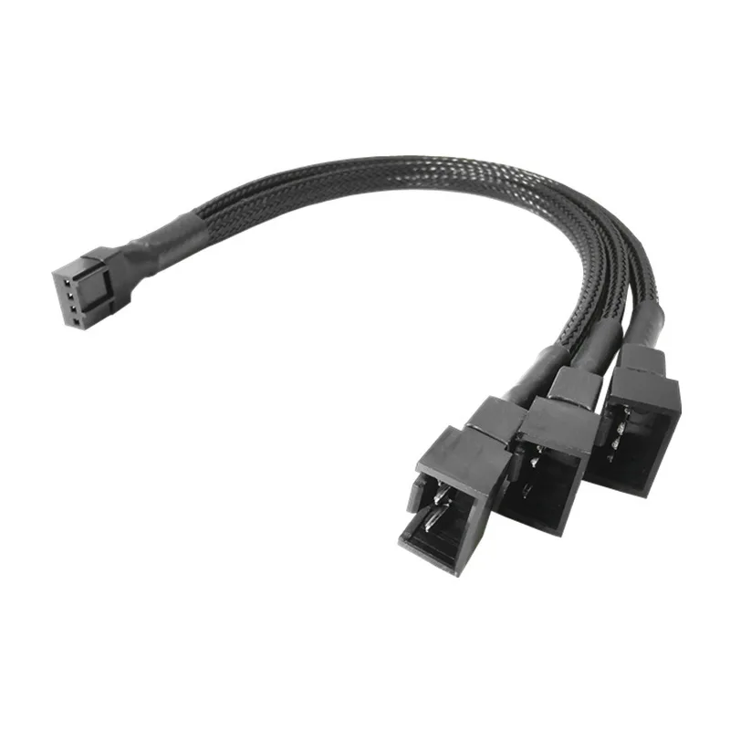 4 Pin Y Splitter Cable 4 Pin PWM Female To 3/4 Pin Motherboard CPU Fan PC Case Fan Extension Adapter Cable Fan Cooling Accessory