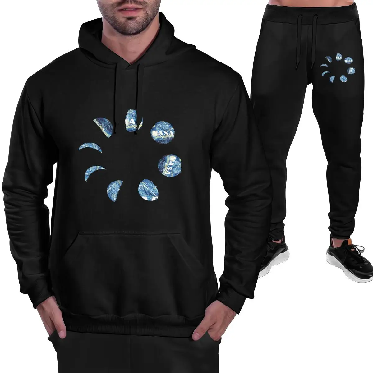 

nasaing astronaut loose hoodie sweatshirt plus fleece male trendy pullover shirt tide space x man hoodies harajuku 3XL