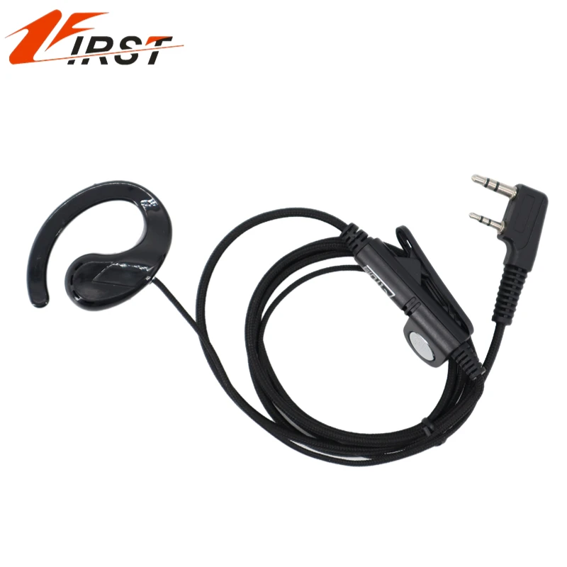 2 Pin Walkie Talkie Headset PTT Micphone Wired Headphones Two Way Ham Radio Earpiece For Kenwood Baofeng BF-888S UV5R ETC