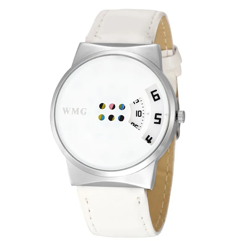 

Personality Creativity Women Watches Fashion Leather Watch Men Women Quartz Clock Unisex Wristwatches Gifts Clock