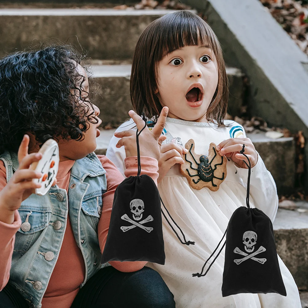 6 шт. праздничные сумки с пиратским черепом для детей принадлежности конфет на