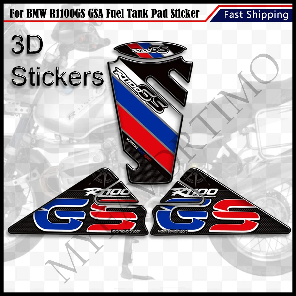 For BMW R1100GS R 1100 GS R1100 GSA Motorcycle Stickers Decals Protection Gas Fuel Oil Kit Knee ADV Adventure Tank Pad Grips