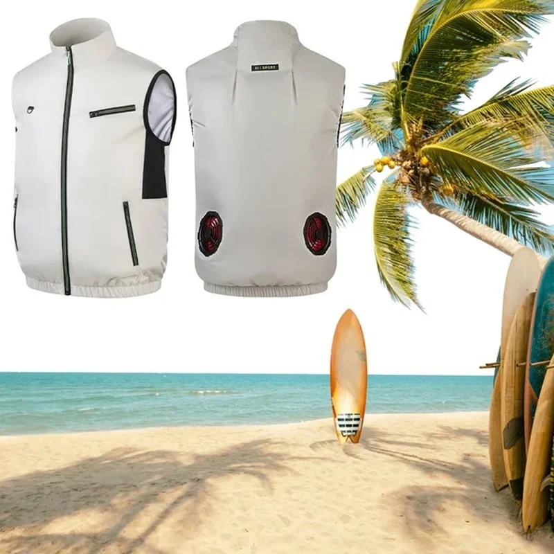 Охлаждающий жилет с вентилятором для льда термостойкая одежда кондиционером