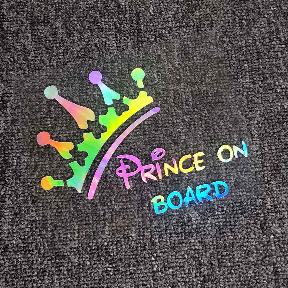 

Автомобильные наклейки принц на борту ребенок в автомобиле милая детская модель для окна ветровое стекло багажник бампер автостайлинг D30