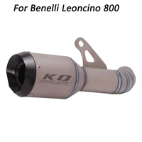 slip on motorcycle mid connect pipe and exhaust muffler titanium alloy exhaust system for benelli leoncino 800 all years