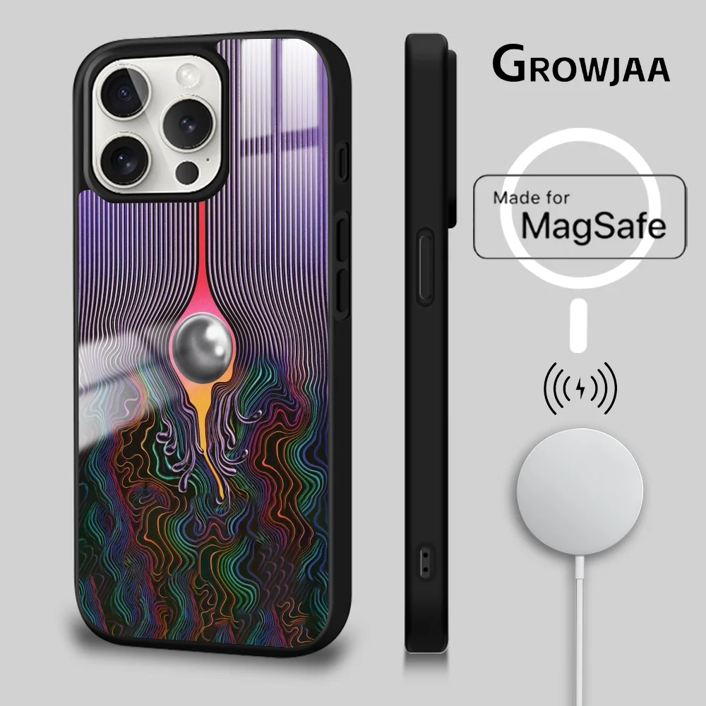 Tame Impala Psychedelic Phone Case For iPhone 16 15 14 13 12 11 Pro Max Plus Mini Magsafe Mirror Wireless Magnetic Cover