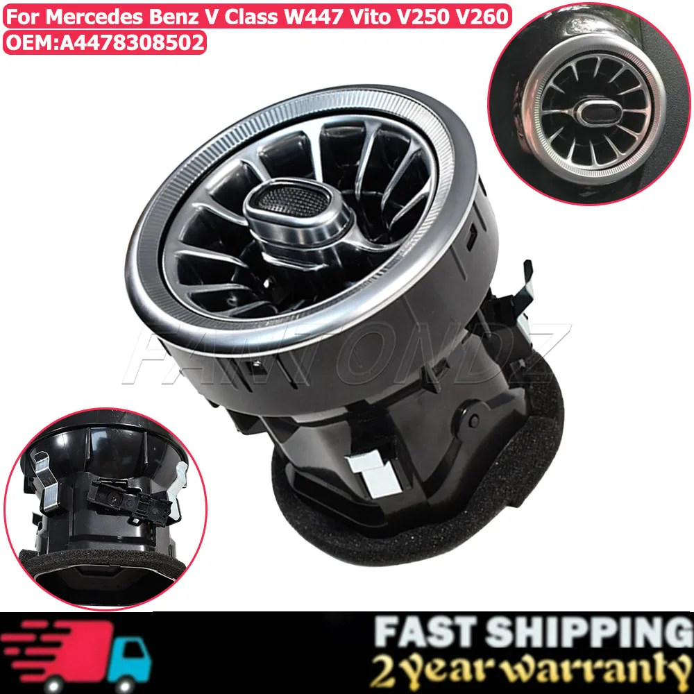 

Передняя приборная панель автомобиля, климат-воздуховыпускное отверстие для Benz V Class W447 Vito V250 V260, выпускное отверстие для кондиционера, турбо-кондиционер, вентиляционное отверстие A4478308502