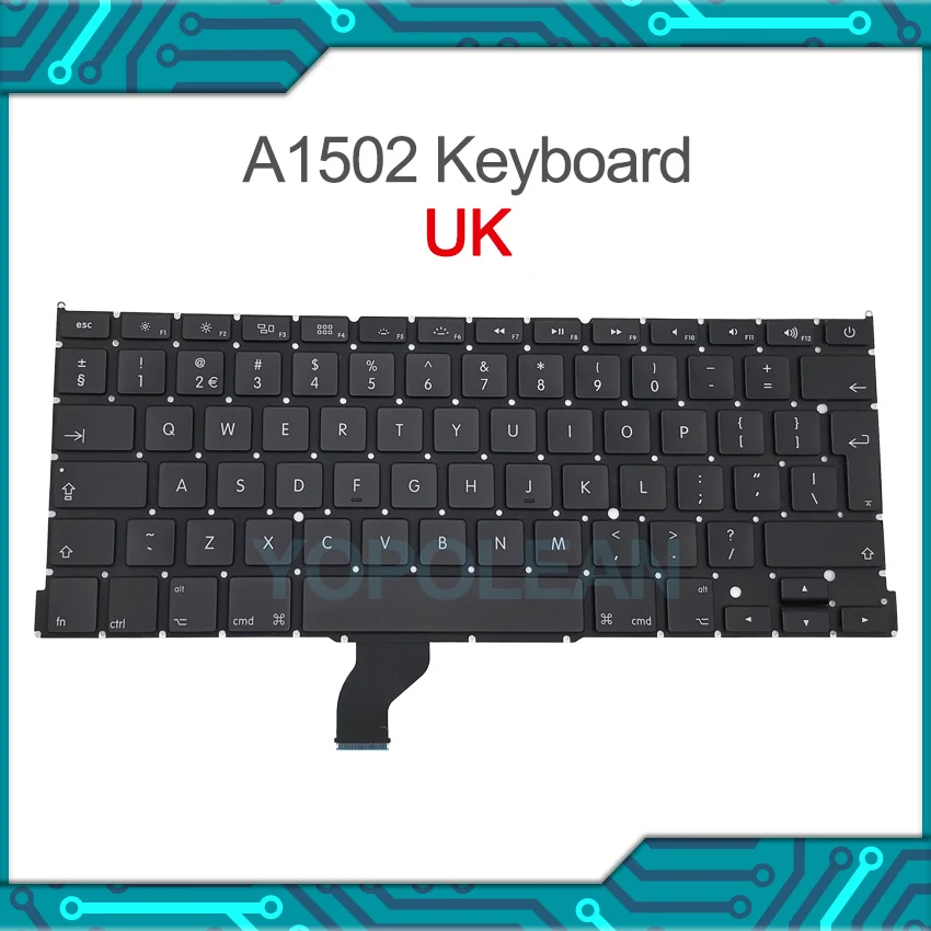 

Новинка для Macbook Pro Retina 13 "A1502 UK замена клавиатуры 2013 2014 2015 лет