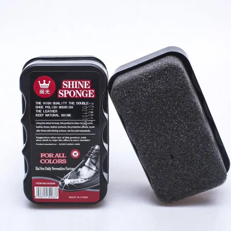 

Quick Polish Shoes Cleaning Brush Black Polish Sponge for Leather Care Leather Polishing Sponge 12pcs Large Instant Shine Sponge
