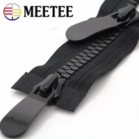 meetee 815 resin zippers 70 150cm open end long zip down jacket coat double sliders for sewing garment repair tailor accessory