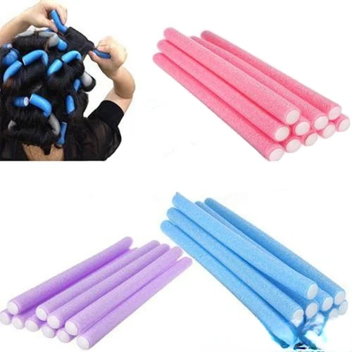 10 шт./компл. бигуди для создания мягкой пены, сгибающиеся Спиральные Завитки, мягкий инструмент «сделай сам» для укладки волос для женщин, аксессуары, случайный цвет - Для красивых волос