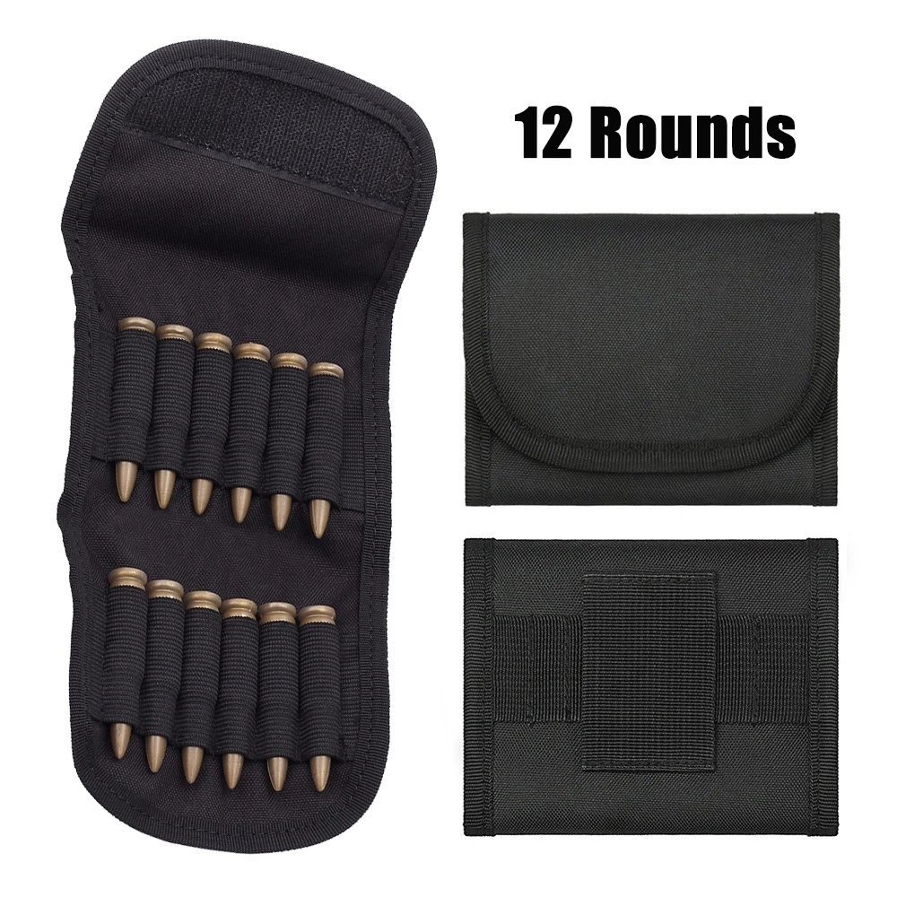 

12 Rounds Tactical Ammo Pouch Molle Foldable Ammo Carrier Bag Bullet Shell Holder Rifle Cartridge Wallet Hunting Accessories