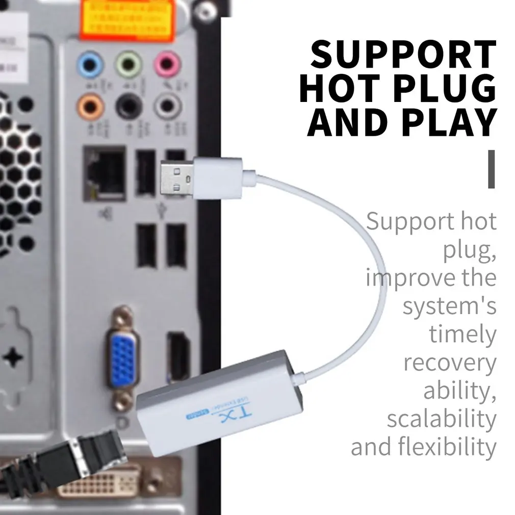 Фото Удлинитель USB 2,0 200 м, кабель Ethernet RJ45 USB2.0 RJ45 200 м, удлинитель, адаптер TX RX, приемник отправителя №2