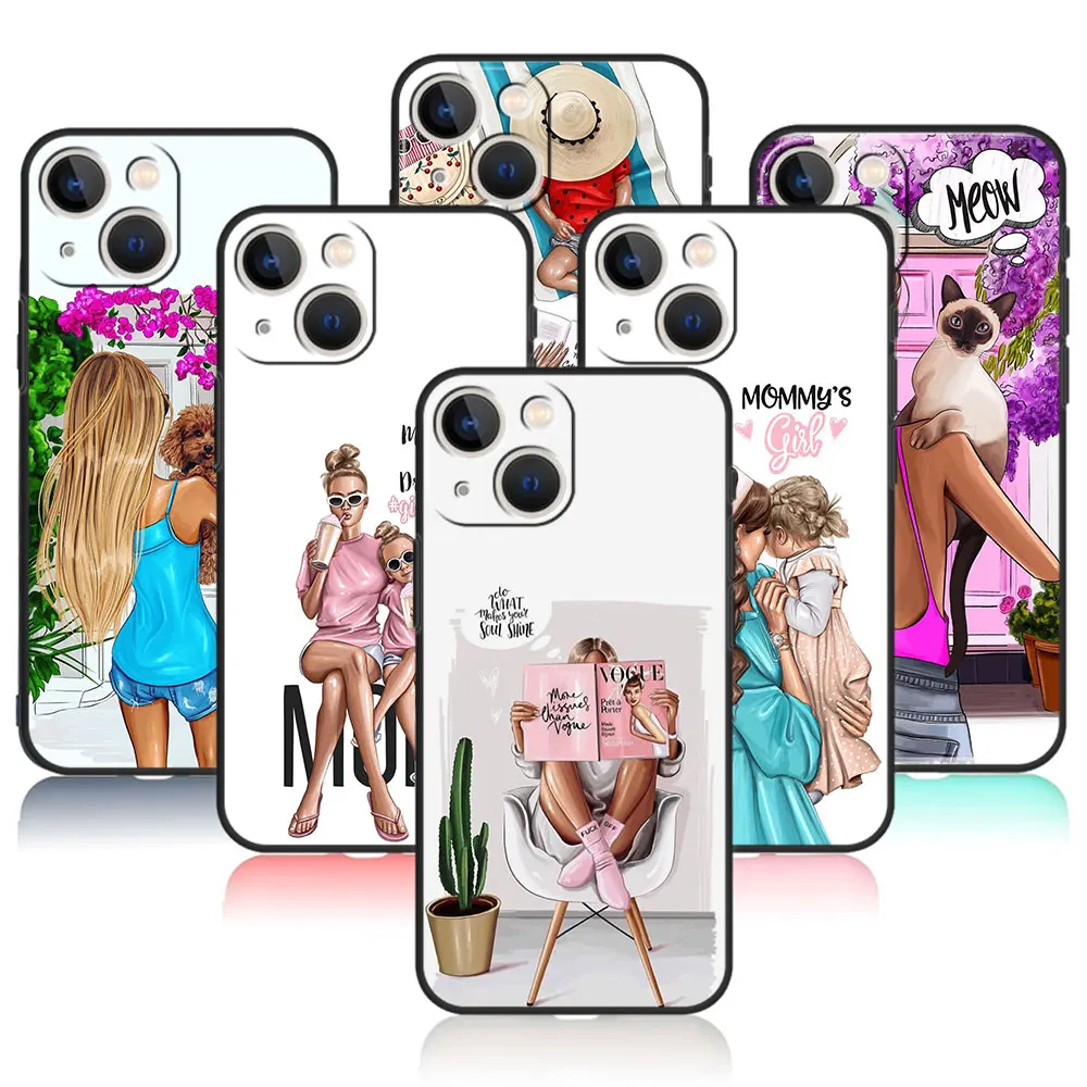 

Carcasa Case Shell Luxury For iPhone X 13 Pro Max XS XR 11 14 8 Plus 7 12 SE 6S Mini 5 6 SE2 5S Super Mom Family with love