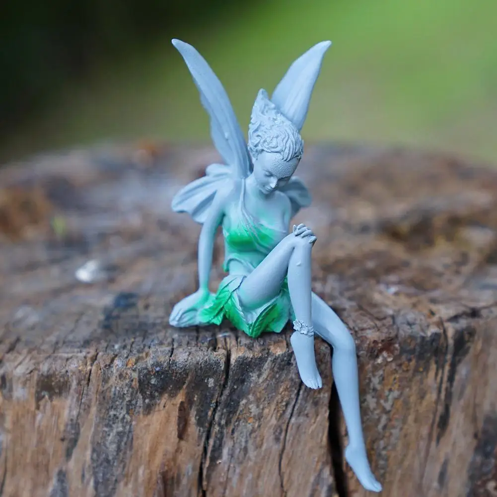 

1pc Fairy Statue Garden Ornament Resin Craft Landscaping Gardening 15*5.3cm Yard Outdoor Decoration Home Lawns Decora G6h0