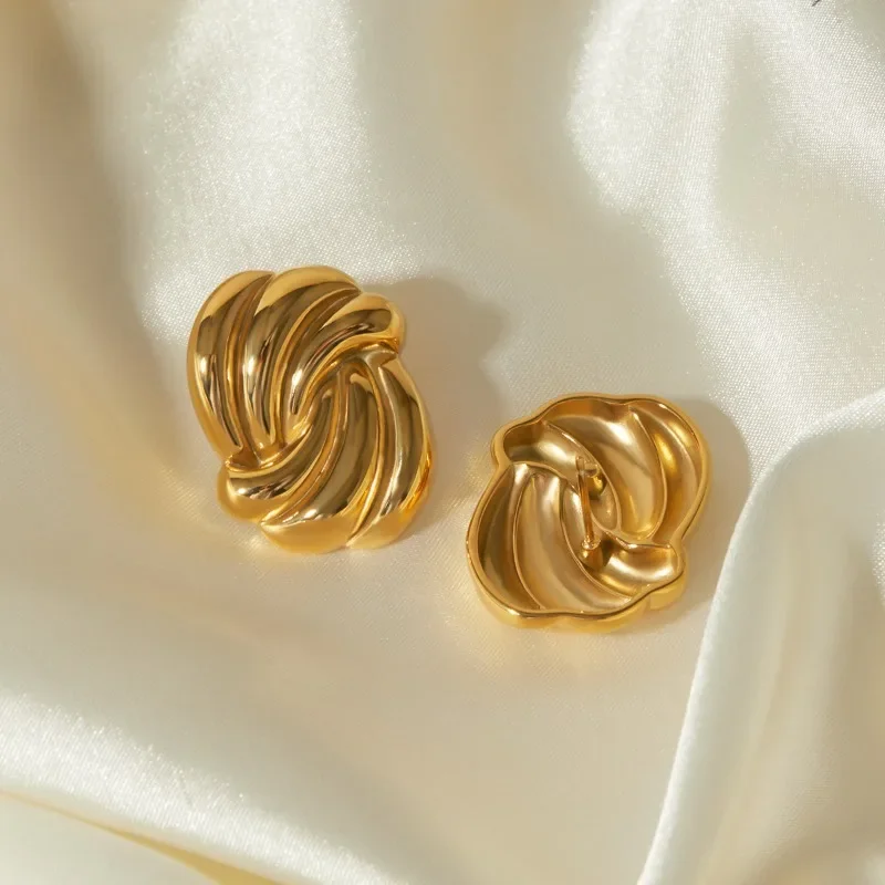 Модные украшения в европейском и американском стиле текстурные золотистые