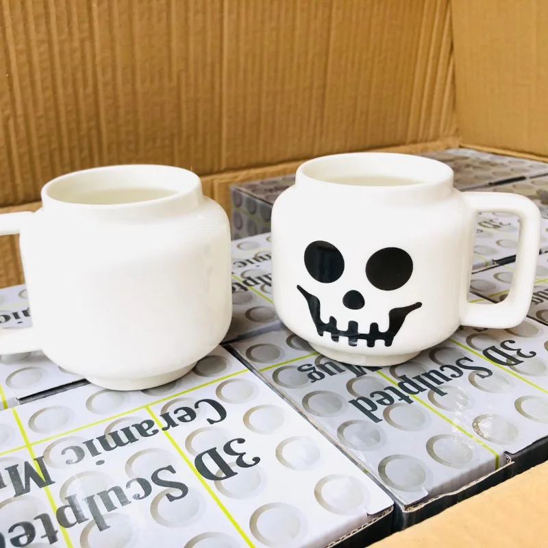 Керамическая кружка с рисунком улыбки 250 мл чашка для кофе молока чая воды милая