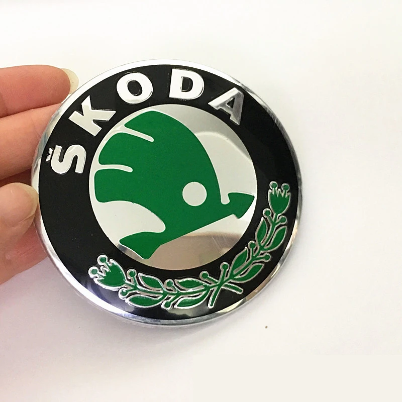 Передняя и задняя эмблема автомобиля из АБС-пластика для SKODA Rapid Fabia 1 2 Karoq Yeti Superb