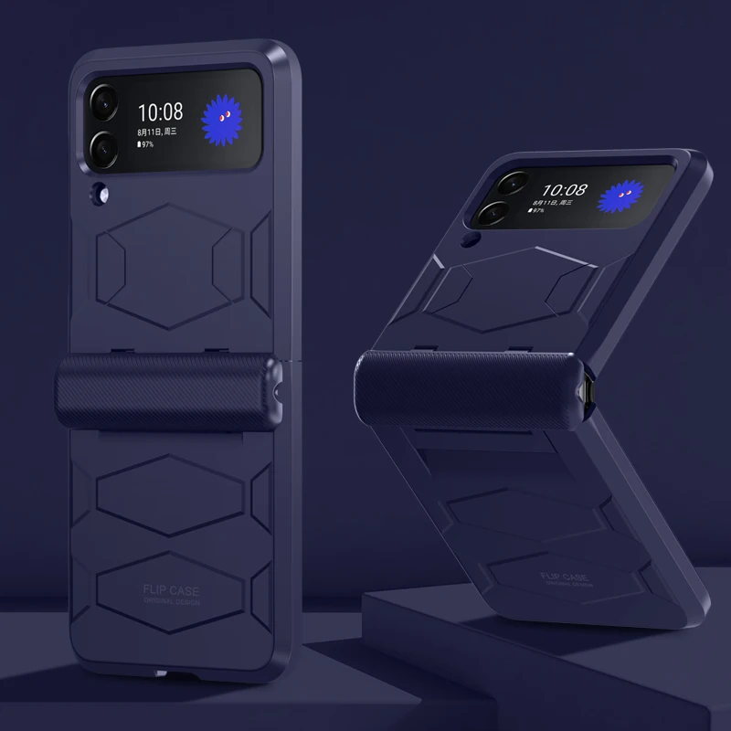 

Складной чехол с защитой от падений для Samsung Galaxy Z Flip3, флип-чехол с 3 элементами, нескользящий чехол, чехлы