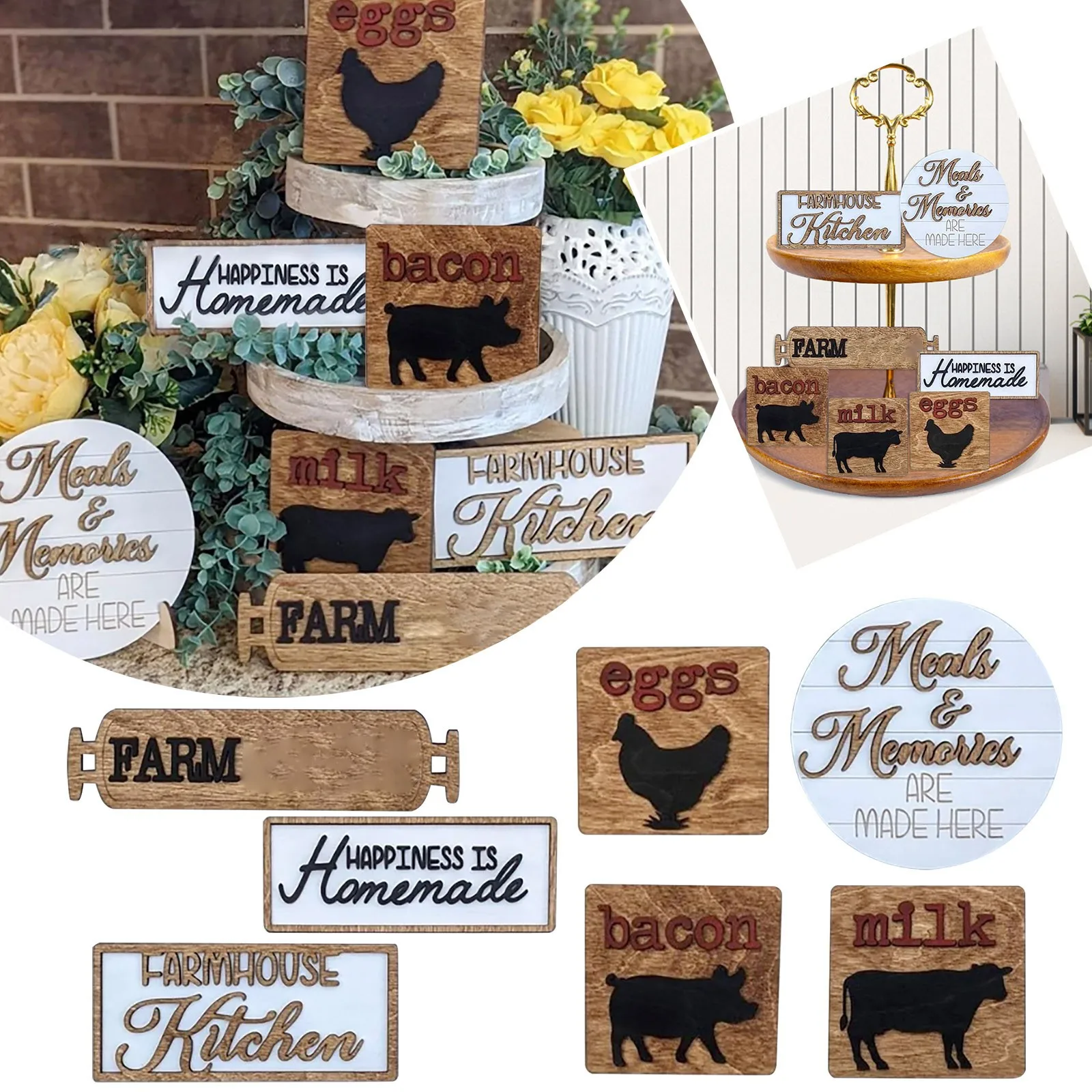 

Деревянный ремесленный деревянный комплект для рождественской фотосъемки, деревянный рельефный набор для свадебного украшения