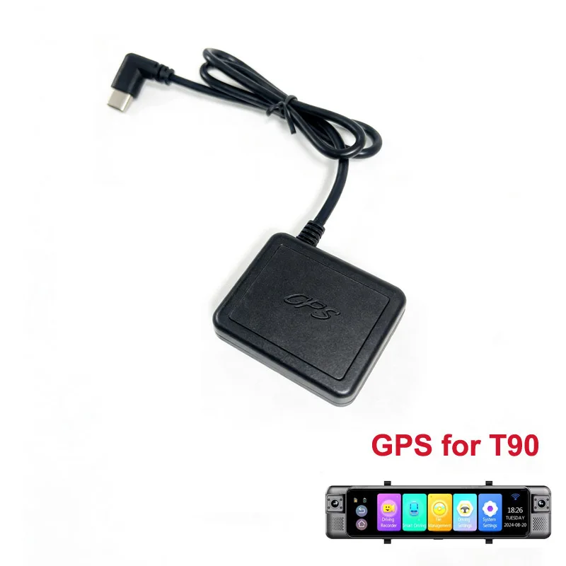 Фото Кабель питания USB 2.0 для автомобильного зарядного устройства, комплект для подключения к проводной системе питания 24/7, камера заднего вида, GPS-антенна для видеорегистраторов T80 T90 T100 №2