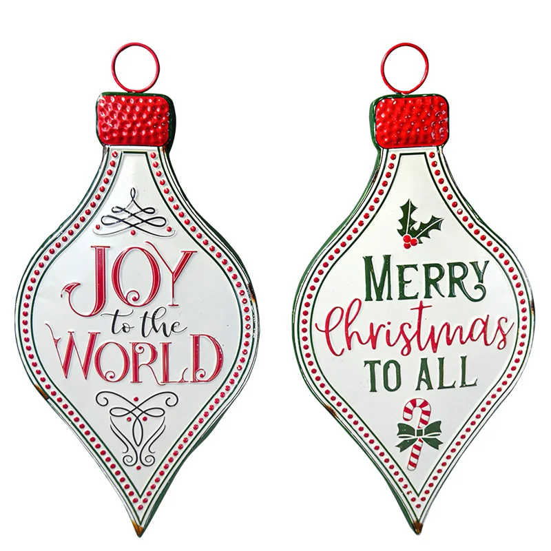 

2PCS/Lot Metal Joy Wall Decor Wall Art Christmas Decorations Unique Wall Art Farmhouse Wall Decor Wall Hanging Ornaments