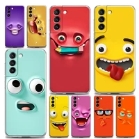 phone case for samsung s22 s9 s10 s10e s20 s21 plus lite ultra fe 4g 5g soft silicone case cover funny faces cartoon art
