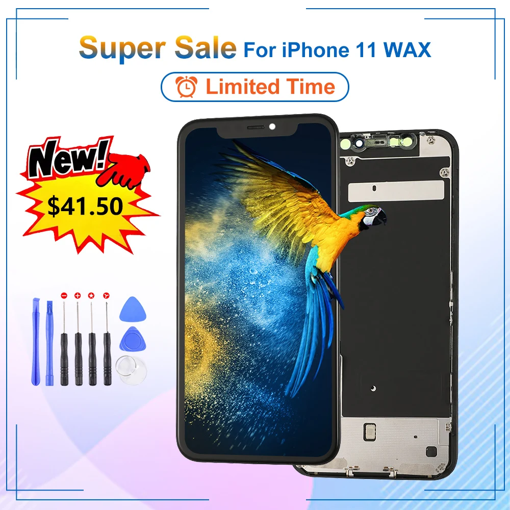 

100% Test For iPhone 11 LCD Display 3D Touch Screen Digitizer Replacement Assembly Parts With Gift No Dead Pixel TFT Pantalla