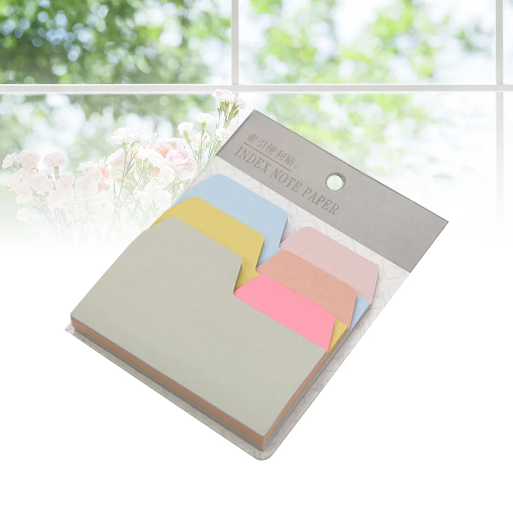 

Self- Notes 6 Color Memo Stickers Adhesive Tabs Messages Paper Notepad Office Stationery for School Office Home Padding