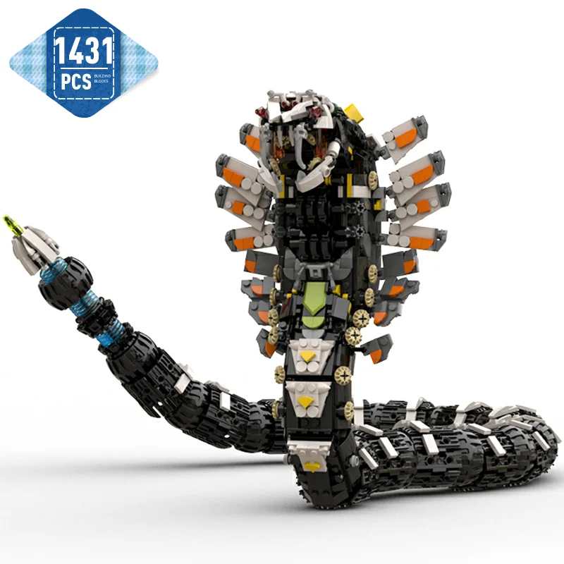 

Строительный блок MOC Horizon Zero Dawned Slitherfang cermer Machina, популярная игра, строительный блок дракона, детские подарки