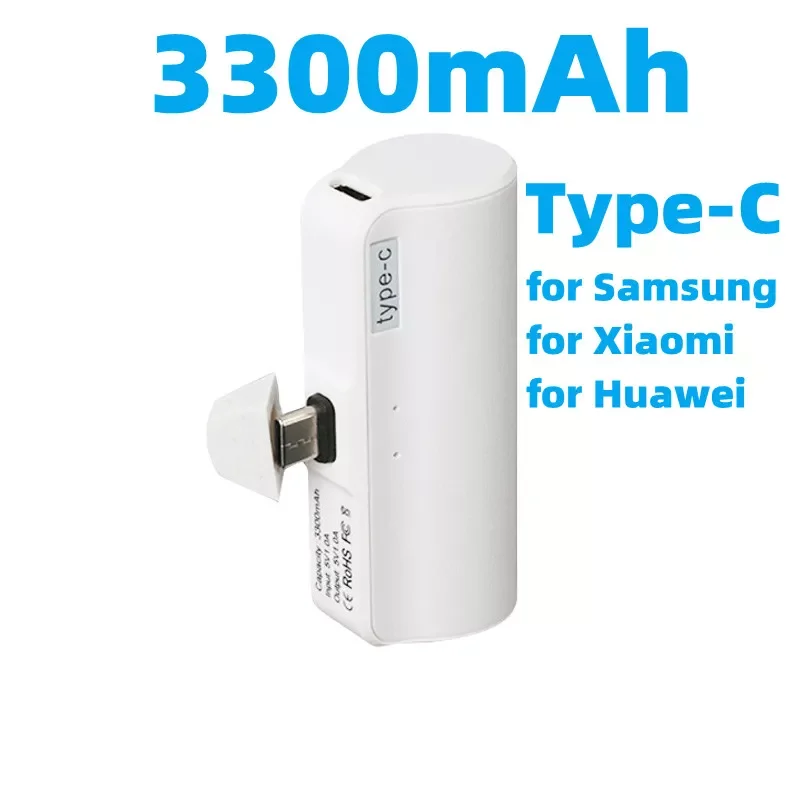 

Power Bank 3300mAh External Battery Wireless Charging For iPhone 13 Pocket Mini Power Bank mobile phone charger For Xiaomi