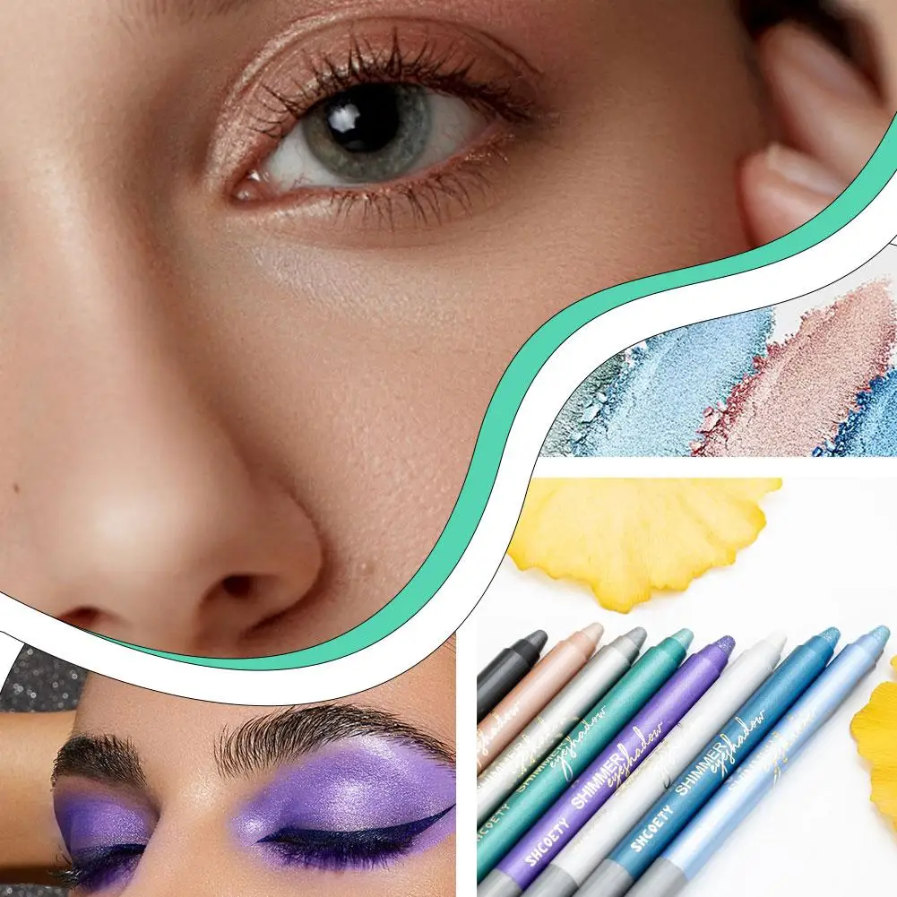 Водостойкие Перламутровые тени для век карандаш подводка макияж Мерцающая