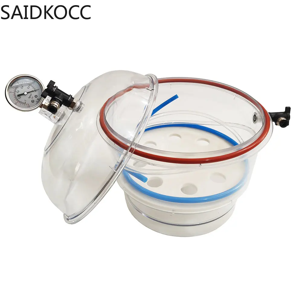 

Вакуумная сушилка SAIDKOCC из поликарбоната, 250 мм, лабораторный прозрачный вакуумный аппарат для сушки, двойной клапан с манометром