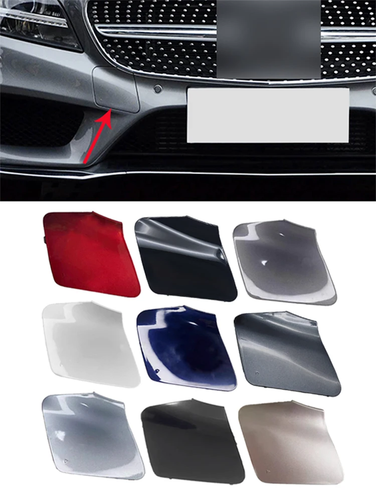 Фото Для Mercedes Benz W218 C218 CLS Class CLS400 CLS550 2015 2016 2017 2018 Передний бампер Буксирный крюк Крышка крышки прицепа Колпачок с проушиной №1