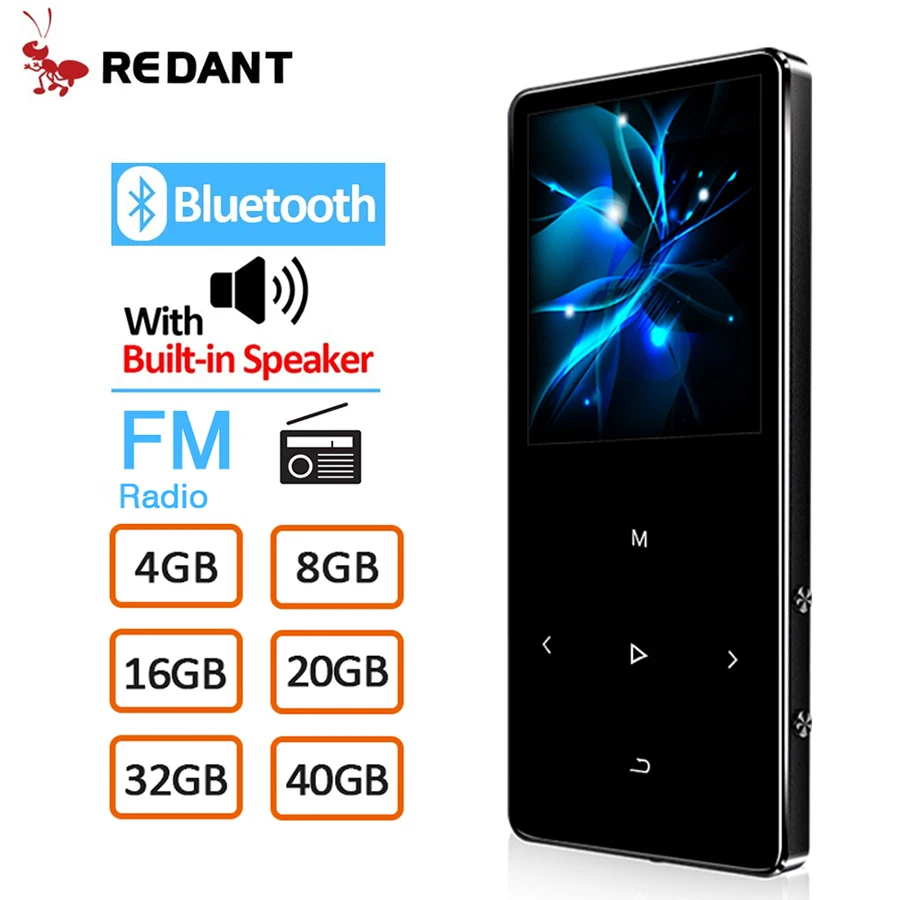 MP3-плеер reдант Hi-Fi с Bluetooth 4 2 FM-радио сенсорной кнопкой 1.8 экраном mini MP3