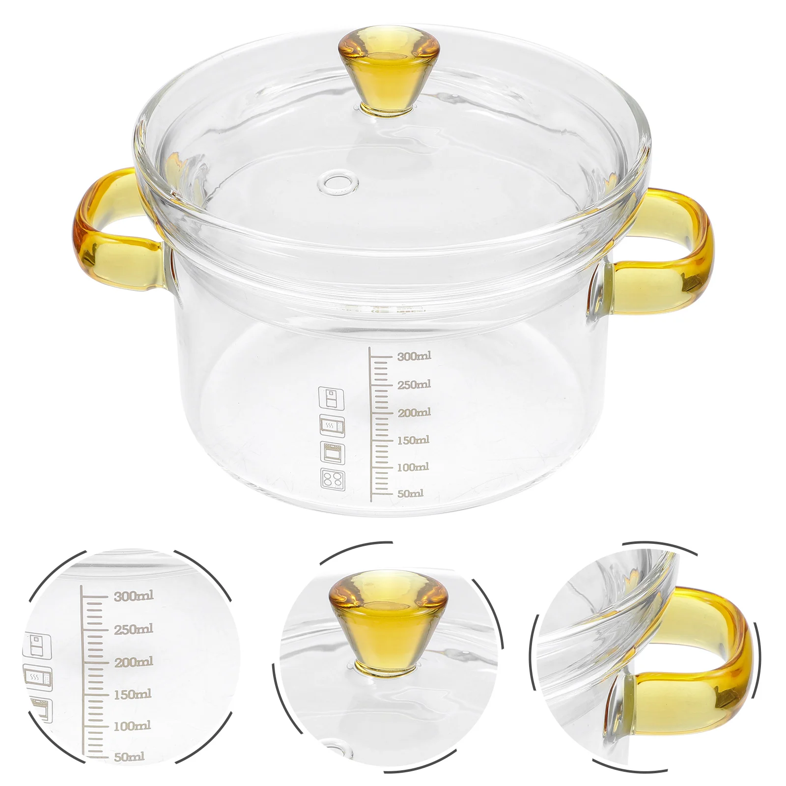 

High Temperature Resistance Bowl Steamer Bowl Convenient with Cover(300ml)