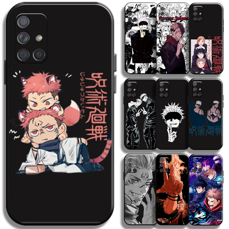 

Jujutsu Kaisen Gojo Satoru For Samsung Galaxy A71 A71 5G Phone Case Cases Shockproof Cover TPU Black Liquid Silicon Carcasa