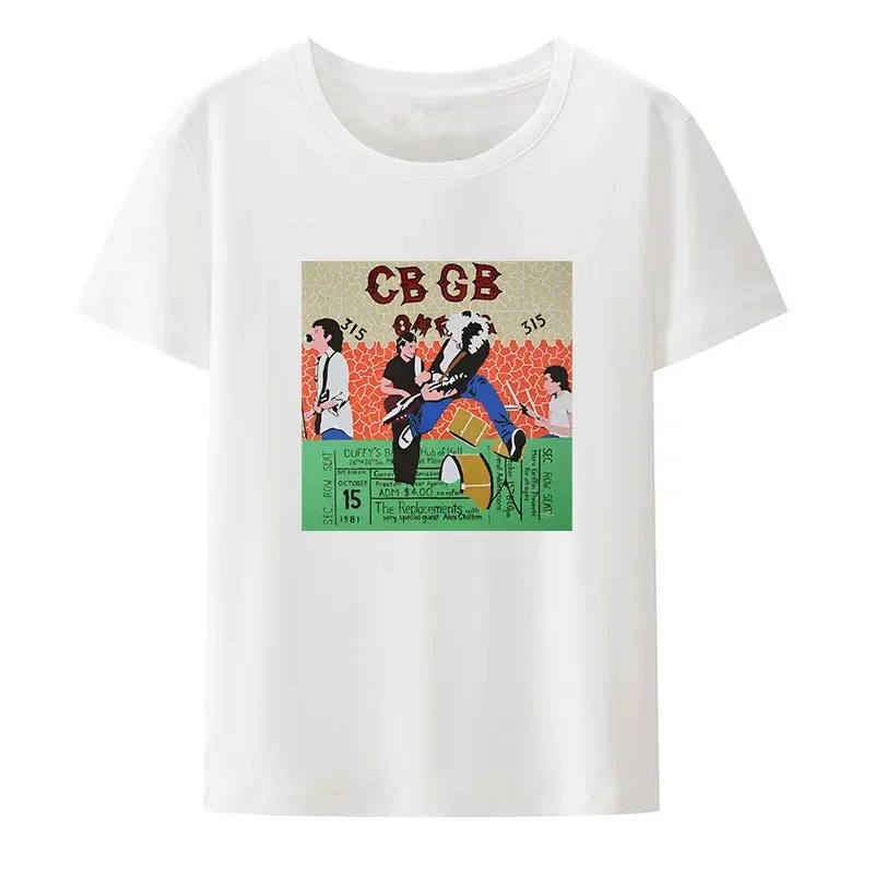 Классическая футболка с принтом Cbgb Omfug в стиле хип-хоп рок-группа уличная модная