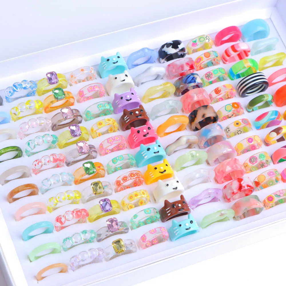 Резиновое кольцо с мультяшным элементом 10/20/30/50 шт