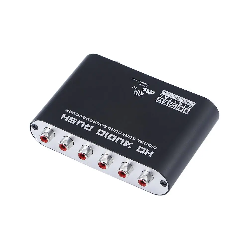 

Stereo Analog Converter AUX 3.5mm to 6RCA AC3 Audio Digital to Analog Audio Decoder Decoder Amplifier DAC Converter