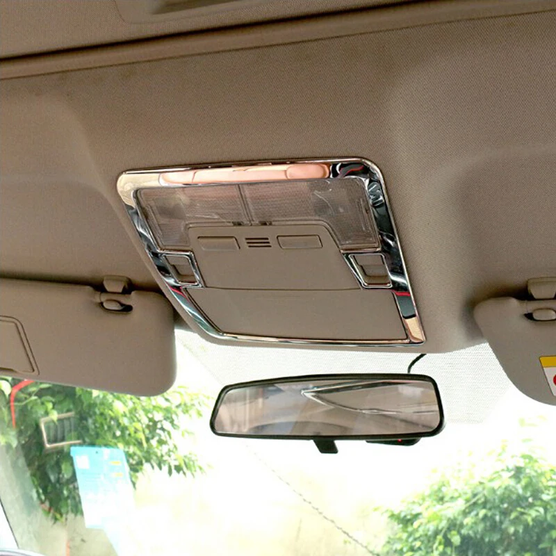 

Stainless steel For Toyota corolla 2014 2015 car accessories Car reading Lampshade read light frame cover trim Sticker 1pcs
