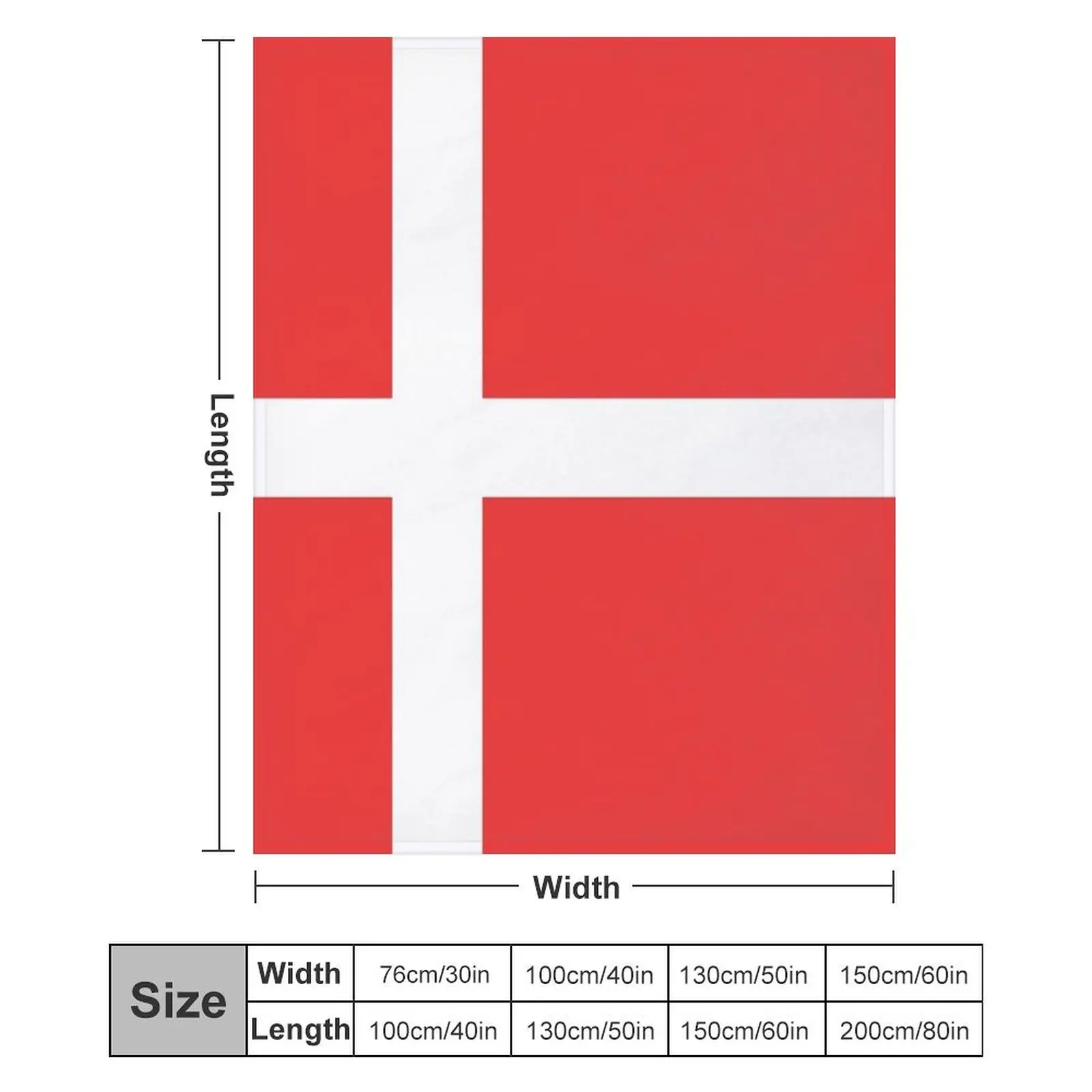 Одеяло с датским флагом многофункциональное термоодеяло для подарков на День
