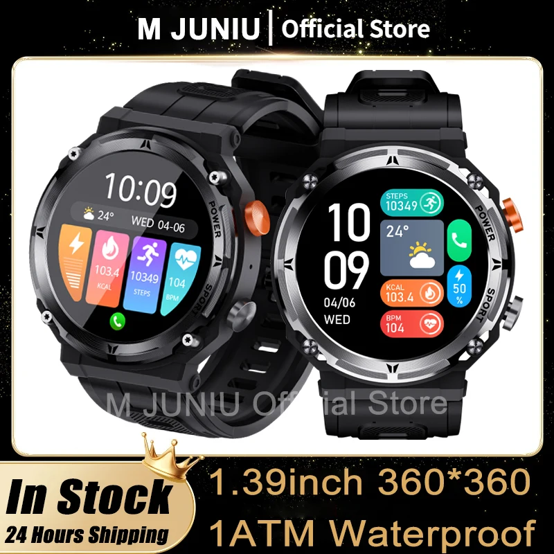 C21 PRO Smart Watch 1.39inch 360*360 Screen Bluetooth Call Heart Rate Voice Assistant IP68 1ATM Waterproof 100+ Sport Smartwatch