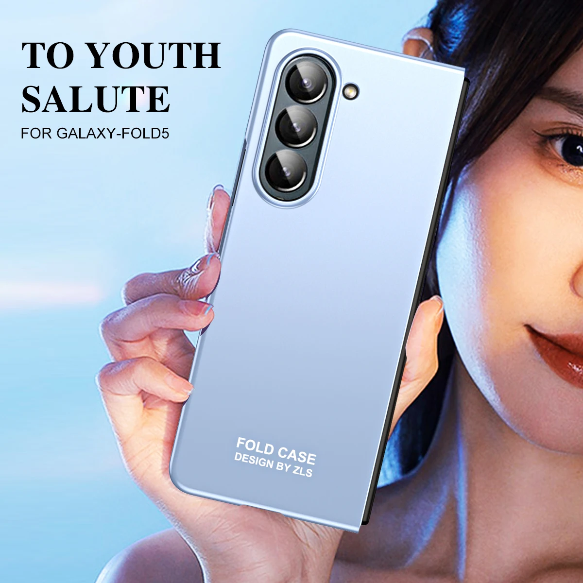 For Samsung Galaxy Z Fold 5 Case Shell Film Integrated Electroplating Smooth Folding Hinge Shockproof Hard Cover With Pen Slot