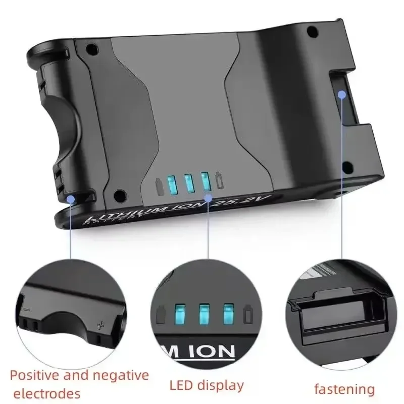 Литиевая батарея для пылесоса Shark S1 S2 S3 S4 S6 S7 S9 IC205 IC200C IC200W XBAT200XBAT200AS