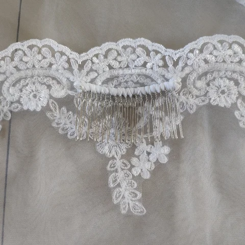 Кружевная фата hymli для свадьбы, длина до кончиков пальцев